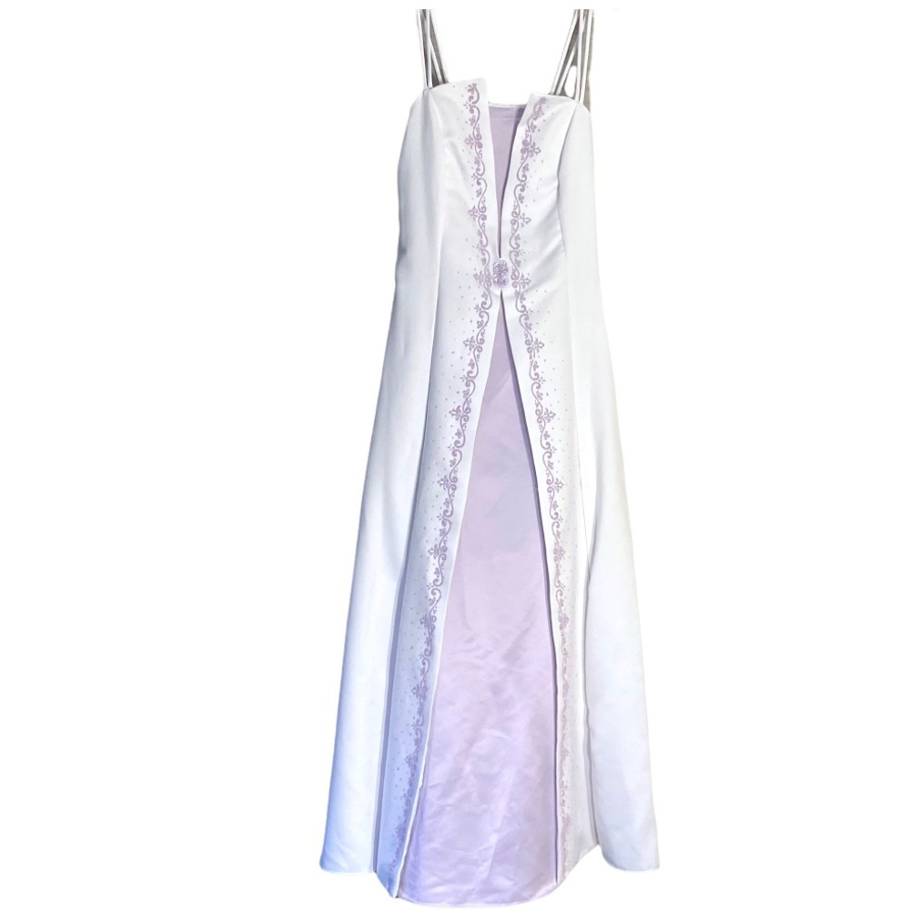 EUC Easter Girls Boutique Dress | White and Lilac Dress | shawl included